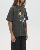 Tricou DOMREBEL, SPIT - T-SHIRT FADED BLACK