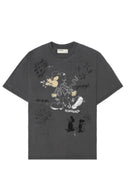 Tricou DOMREBEL, SPIT - T-SHIRT FADED BLACK