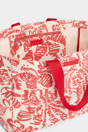 Geanta DSQUARED2, Rebel Hibiscus Tote Bag, Rosu