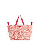 Geanta DSQUARED2, Rebel Hibiscus Tote Bag, Rosu