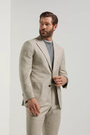 Costum PINI PARMA, Beige herringbone suit, flannel wool