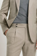 Costum PINI PARMA, Beige herringbone suit, flannel wool