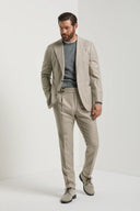 Costum PINI PARMA, Beige herringbone suit, flannel wool
