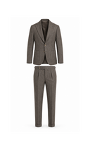 Costum PINI PARMA, Brown wool and cashmere striped suit