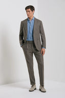 Costum PINI PARMA, Brown wool and cashmere striped suit