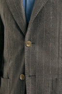 Costum PINI PARMA, Brown wool and cashmere striped suit