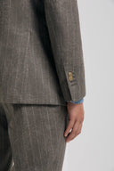 Costum PINI PARMA, Brown wool and cashmere striped suit