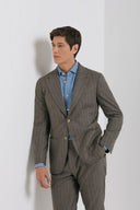 Costum PINI PARMA, Brown wool and cashmere striped suit