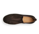 Loafers SANTONI,dark brown suede slip-on sneaker