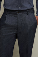 Pantaloni L.B.M 1911, MILES wool pants in blue mèlange
