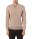 Bluza GRAN SASSO, silk and wool polo, Bej