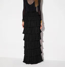Fusta ELISABETTA FRANCHI, Skirt in georgette fabric with flounces