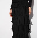 Fusta ELISABETTA FRANCHI, Skirt in georgette fabric with flounces