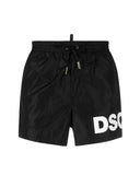 Short DSQUARED2, Logo lateral, Negru