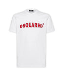 Tricou DSQUARED2, Cool/Slim Fit, Logo Insert, White