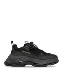 Sneakers BALENCIAGA, Triple S Trainers, Clear Sole, Full Black EFECT USED