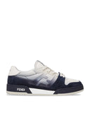 Sneakers FENDI, Match Trainers, White leather and blue suede low-tops