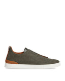 Sneakers Zegna, Low Top, Triple Stitch, Olive