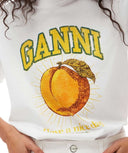 Tricou GANNI, Peach Print, White