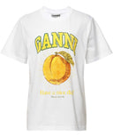 Tricou GANNI, Peach Print, White