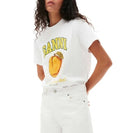 Tricou GANNI, Peach Print, White