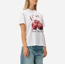 Tricou GANNI, Cherry Print, White
