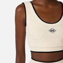 Bustiera ELISABETTA FRANCHI, Top in bouclé chenille fabric with contrasting details