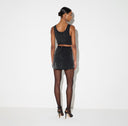 Top ELISABETTA FRANCHI, Cu paiete atasate, Negru