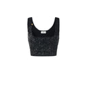 Top ELISABETTA FRANCHI, Cu paiete atasate, Negru