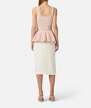 Top ELISABETTA FRANCHI, Two-colour top in knit fabric