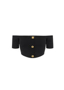 Top ELISABETTA FRANCHI,  knit fabric, Negru