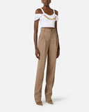 Top ELISABETTA FRANCHI, Stretch cotton top with necklace