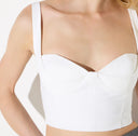 Top ELISABETTA FRANCHI, Technical fabric top, White