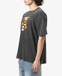 Tricou DOMREBEL, Treats Faded T-shirt in Cotton, Faded Black