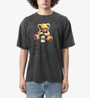Tricou DOMREBEL, Treats Faded T-shirt in Cotton, Faded Black
