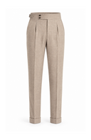 Pantaloni PINI PARMA, Beige flannel Soragna trousers