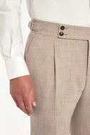 Pantaloni PINI PARMA, Beige flannel Soragna trousers