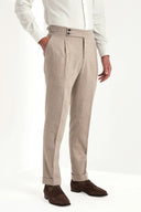 Pantaloni PINI PARMA, Beige flannel Soragna trousers