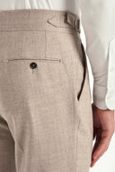 Pantaloni PINI PARMA, Beige flannel Soragna trousers