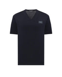TRICOU DOLCE & GABBANA, Logo Plaque, Classic, Blue Navy