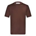 Tricou GRAN SASSO, Regular Fit Round Neck Jersey T-shirt, Maro