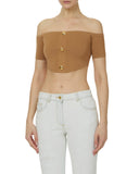Top ELISABETTA FRANCHI,  knit fabric, Maro