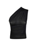 Top ELISABETTA FRANCHI, one-shoulder zip top