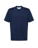 Tricou BRUNELLO CUCINELLI, Decolteu V, Model clasic, Bleumarin, M0B131344C4425