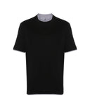 Tricou BRUNELLO CUCINELLI, Design Stratificat, Black