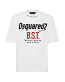 Tricou DSQUARED2, Blood Sweat Tears, Loose Fit, White
