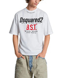 Tricou DSQUARED2, Blood Sweat Tears, Loose Fit, White