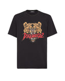 Tricou DSQUARED2, Classic Black, Bear Insert, Regular Fit