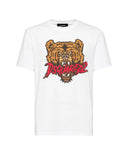Tricou DSQUARED2, Classic White, Bear Insert, Regular Fit