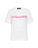 Tricou DSQUARED2, Easy Fit, Pastel Pink, White